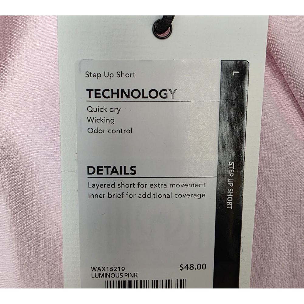 NWT CALIA by Carrie Underwood High Rise Step Up Shorts Pink Size Large 3" inseam - Picture 8 of 8